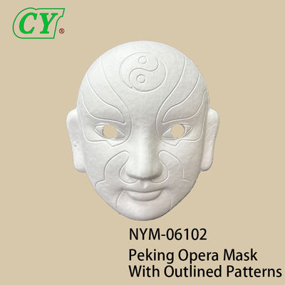 Biała Papierowa Mache Ręcznie Malowane Uśmiechnięte Twarze Masek Cosplay DIY Weneckie Maski na Twarz Maski na Imprezę